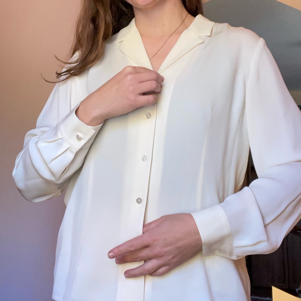 Vintage Classic White Blouse